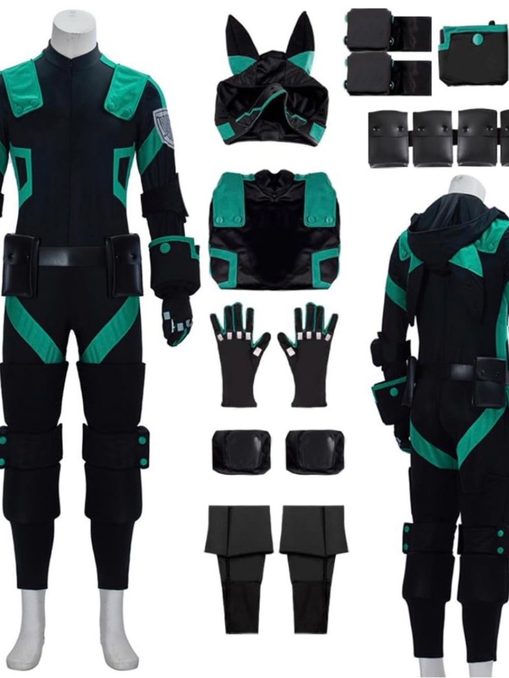 Izuku Midoriya Deku Cosplay Costume Battle Suit men’s size large